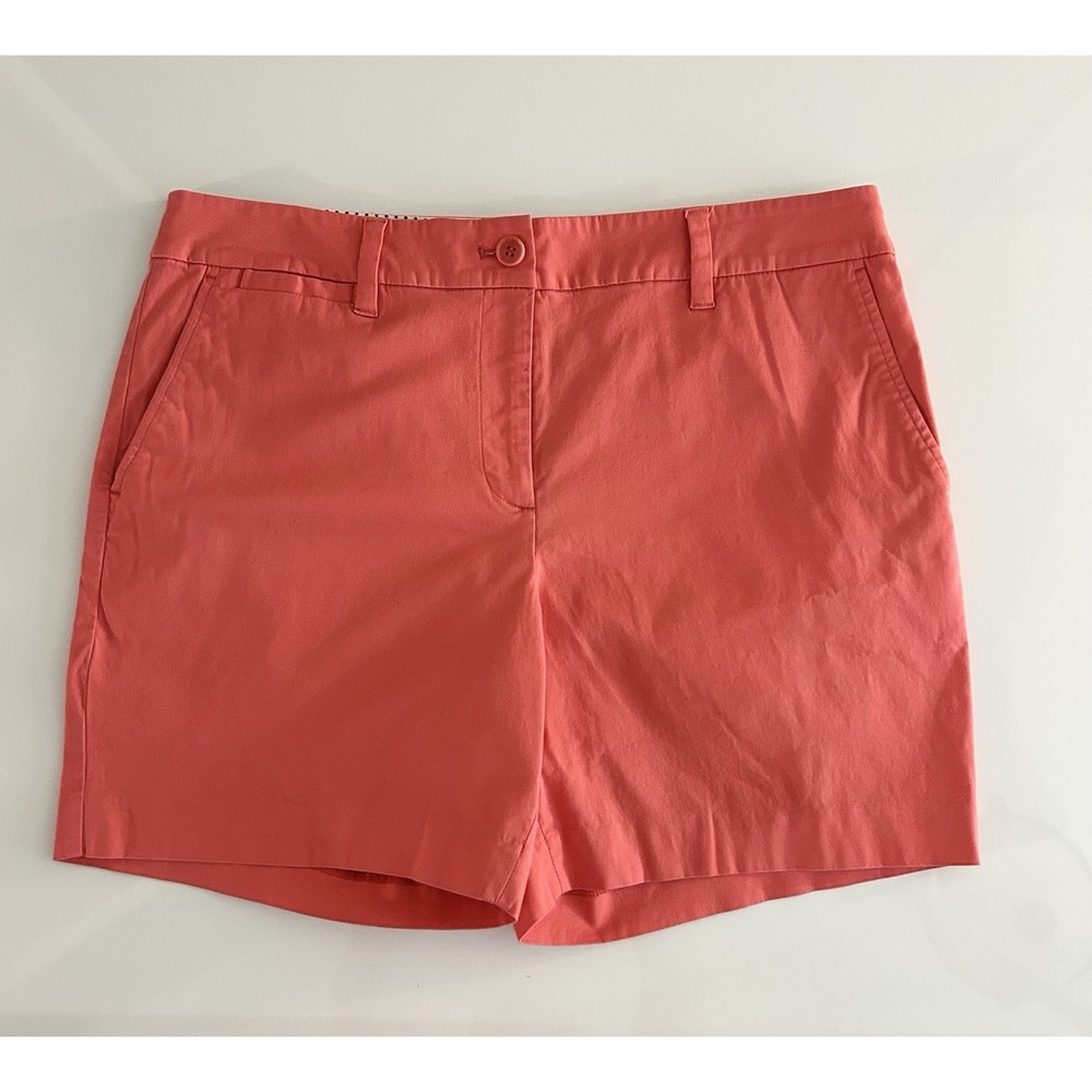 Talbots Perfect Shorts 6" Women's 12P Petite Coral Cotton‎ Chino